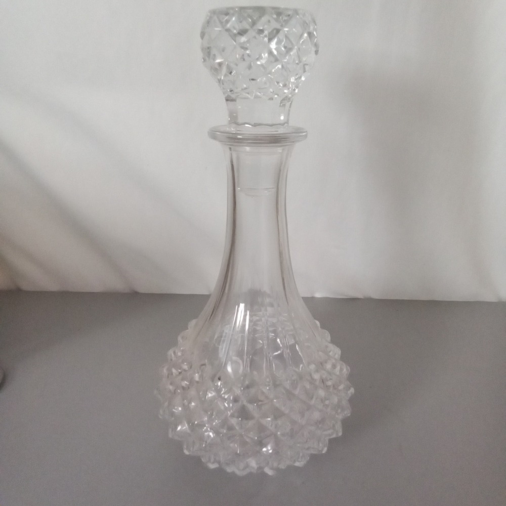 Cristal d'Arques France Longchamp 24% Lead Crystal Wine Decanter with Stopper